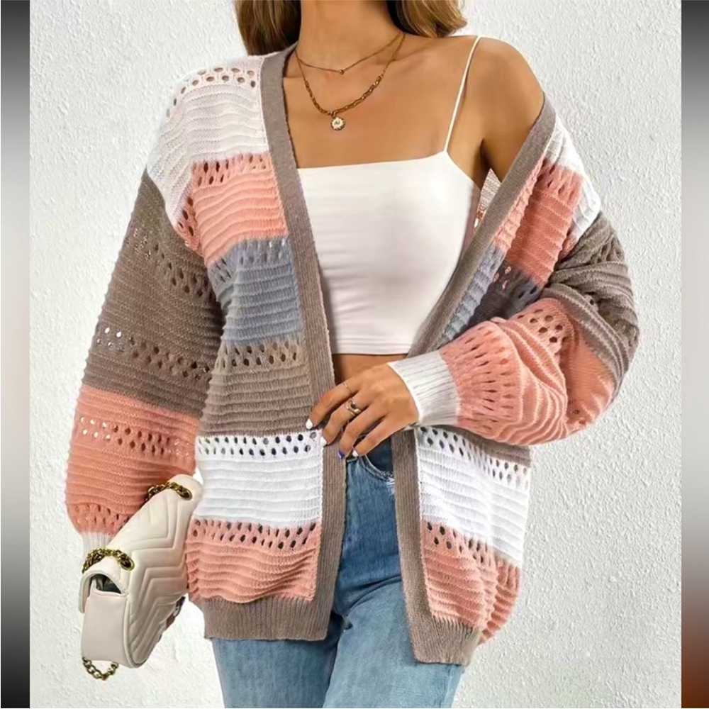 Color Block Knit Cardigan - Picture 3 of 3